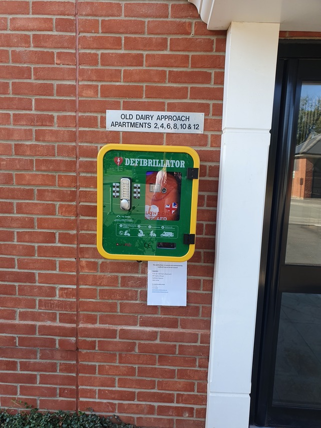 Defibrillator location - Old Dairy Approach