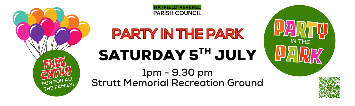Party in the Park 5th July 2025 1 to 9.30 pm Free entry