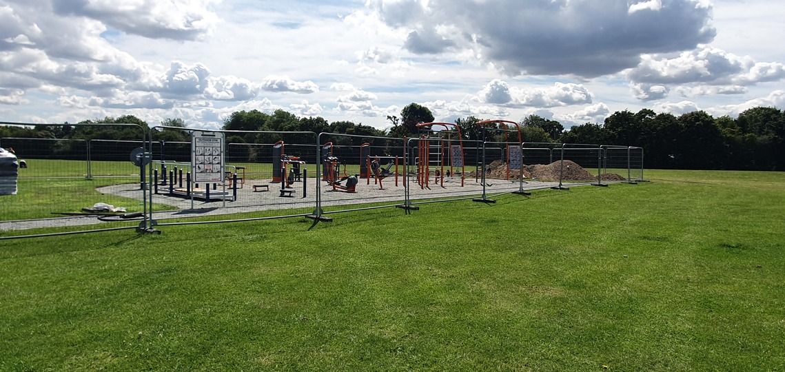 Strutt Memorial project progress - 7/8 outdoor gym