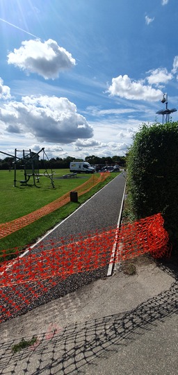 Strutt Memorial project progress - 7/8 gym and footpath