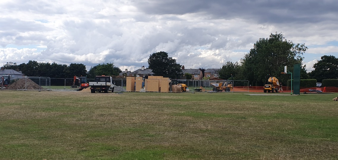 Outdoor gym construction works