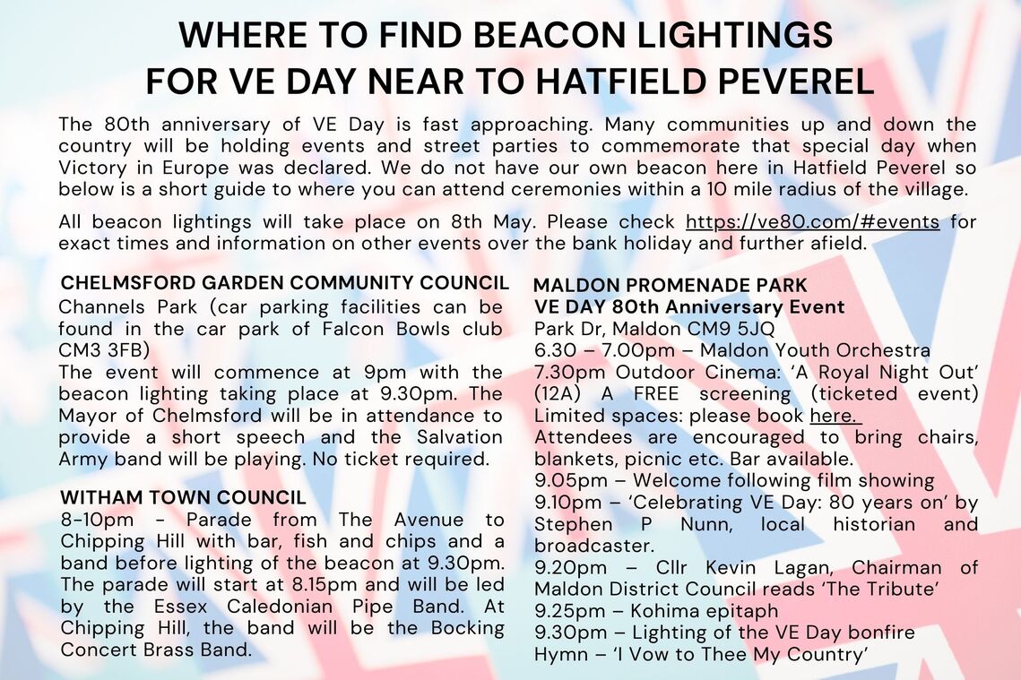 VE Day Beacon lighting