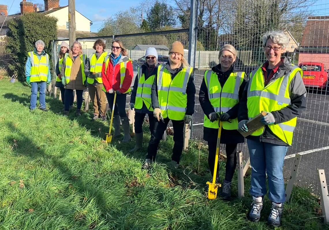 Wilder Village Champion Donna Goddard with her team of gardeners